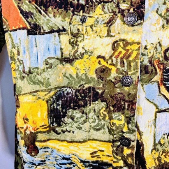 2/$30 KAKTUS Size Large Jacket Van Gogh Old Farmhouse - Picture 3 of 8